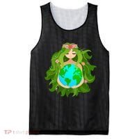 Mother Gaia Earth World Cute Mesh Reversible Basketball Jersey Tank thumb 0