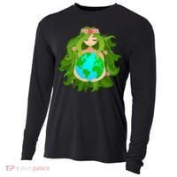Mother Gaia Earth World Cute Cooling Performance Long Sleeve Crew thumb 0