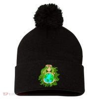 Mother Gaia Earth World Cute Pom Pom 12in Knit Beanie thumb 0
