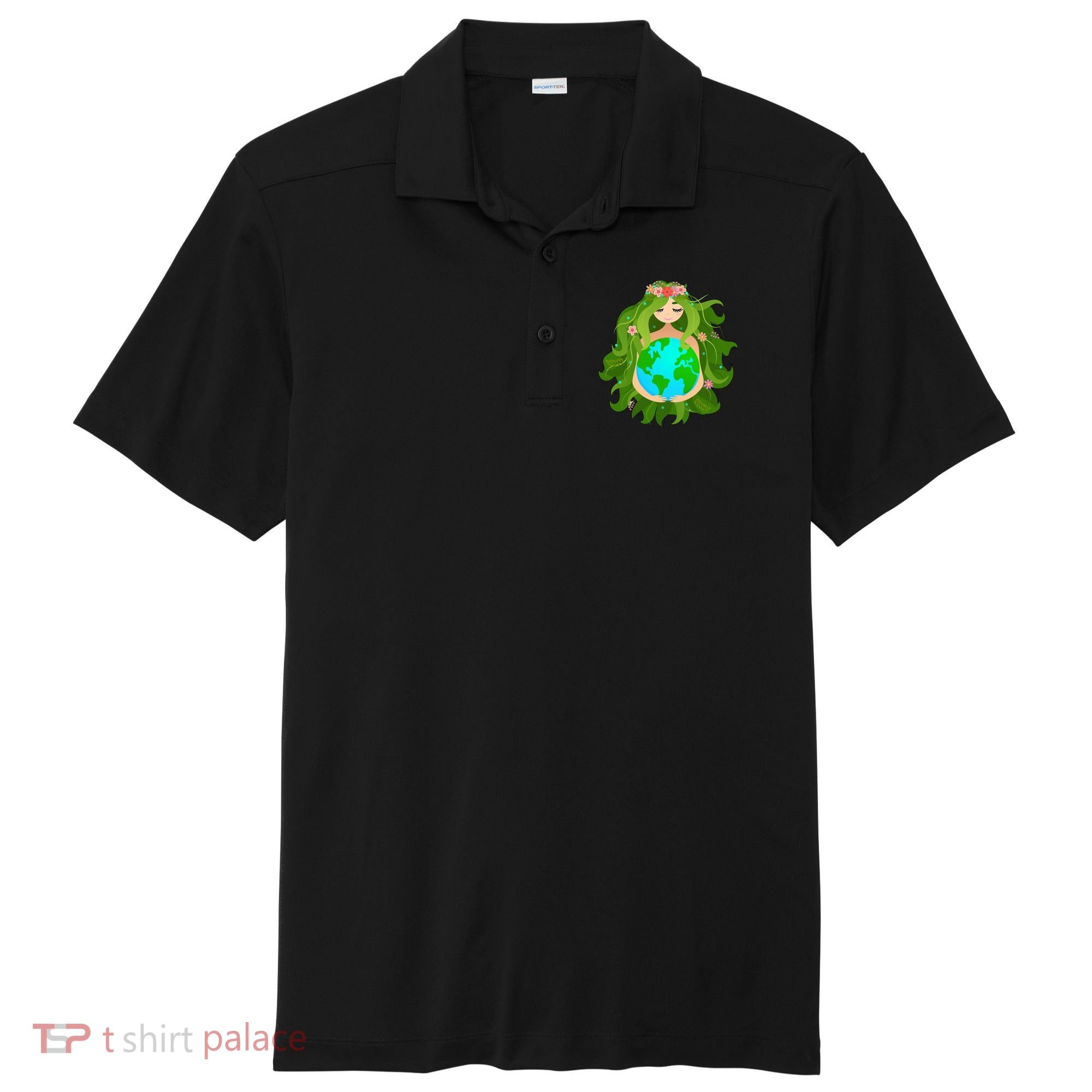 Mother Gaia Earth World Cute Sport-Tek Posi-UV Pro Polo