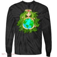 Mother Gaia Earth World Cute Tie-Dye Long Sleeve Shirt thumb 0