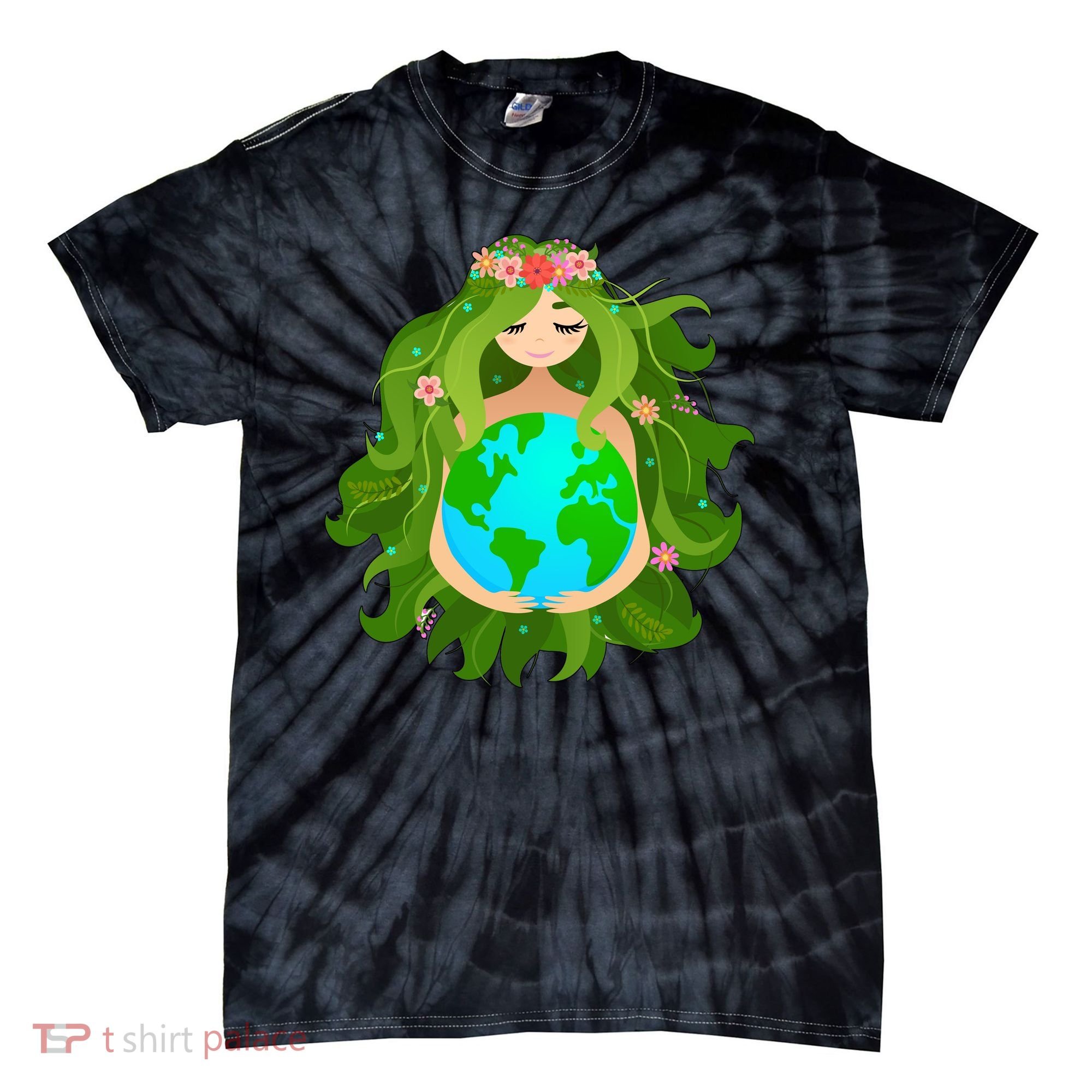 Mother Gaia Earth World Cute Tie-Dye T-Shirt