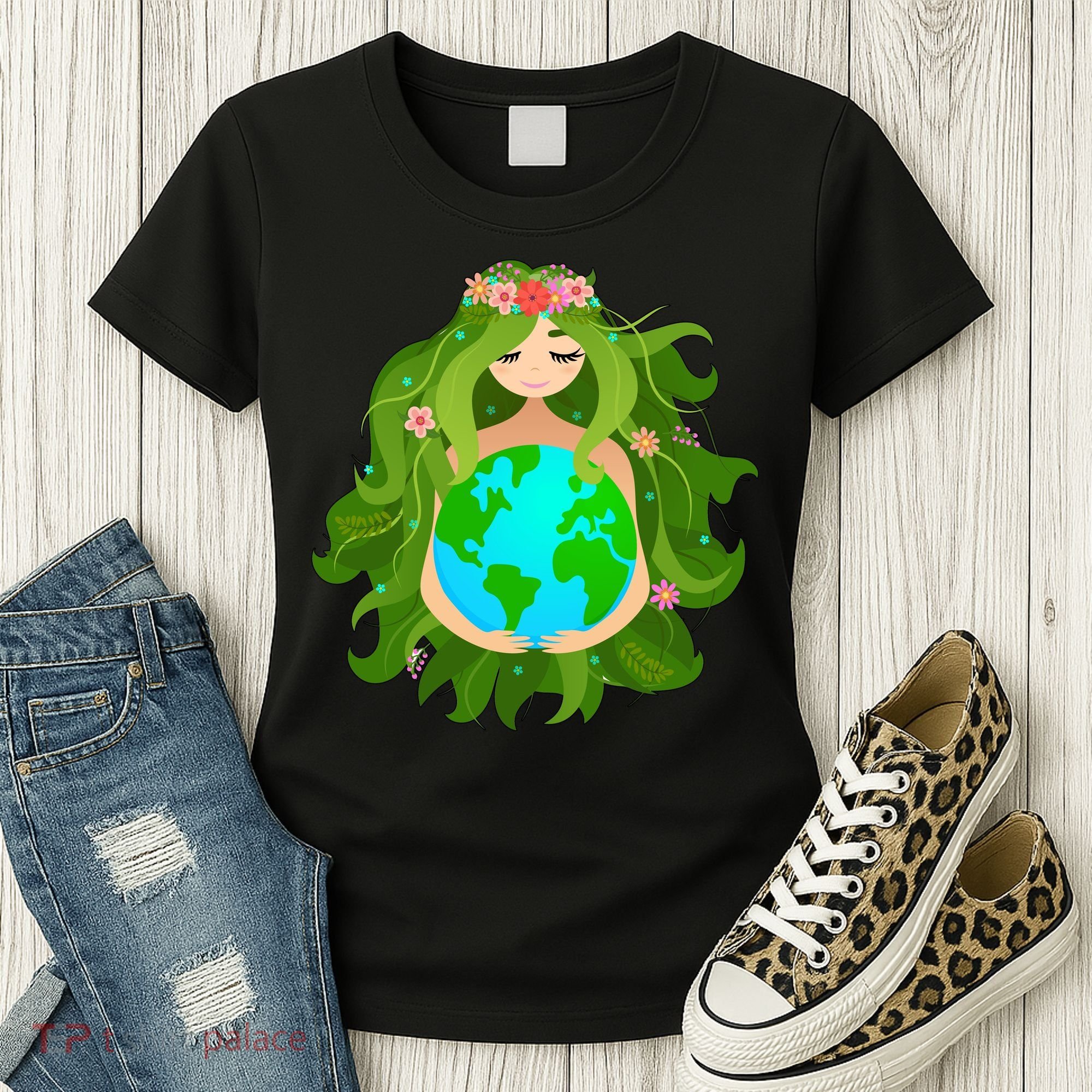 Mother Gaia Earth World Cute Women's T-Shirt