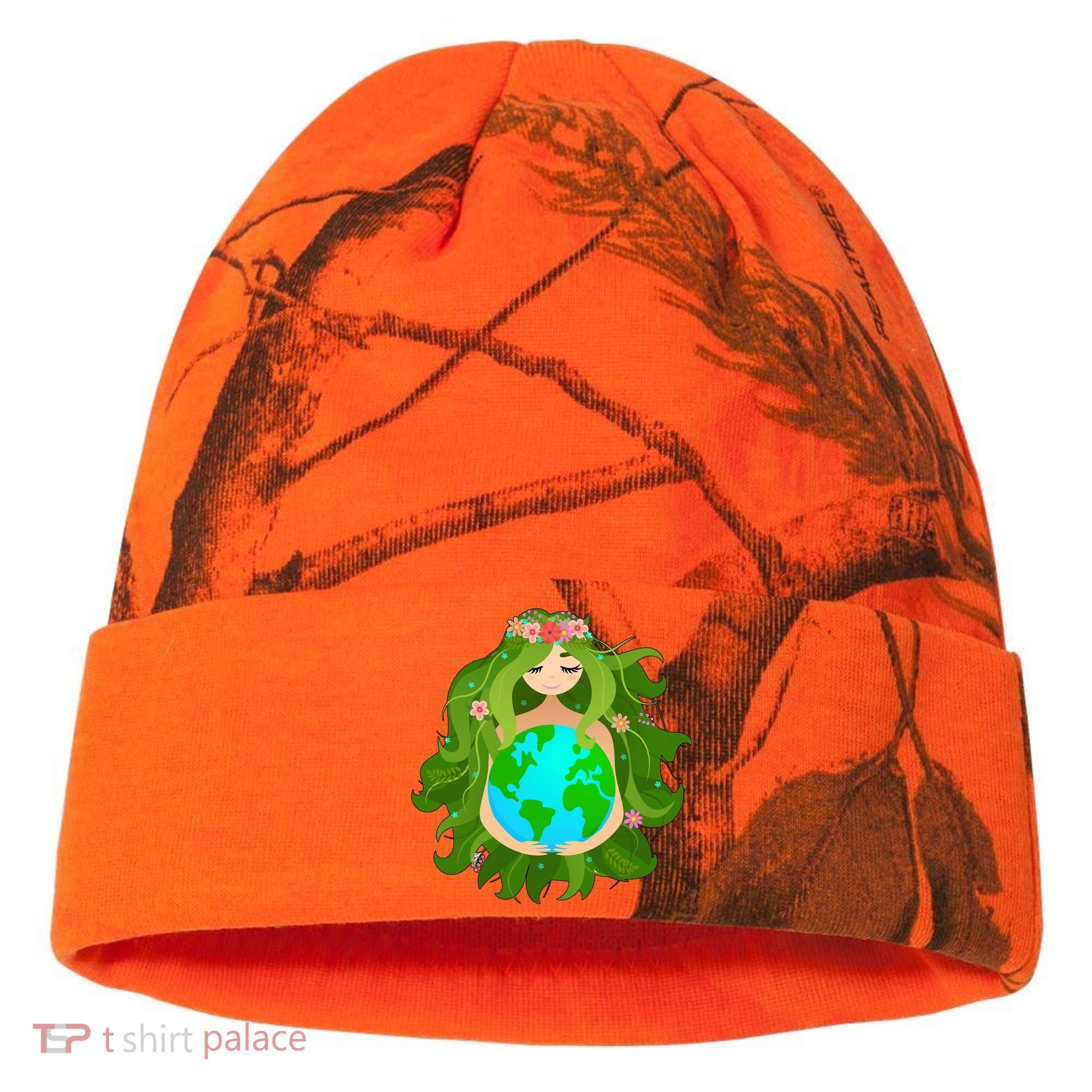 Mother Gaia Earth World Cute Kati Licensed 12" Camo Cuffed Beanie