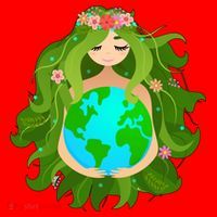 Mother Gaia Earth World Cute Santa Hat thumb 1
