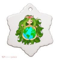 Mother Gaia Earth World Cute Ceramic Ornament thumb 0