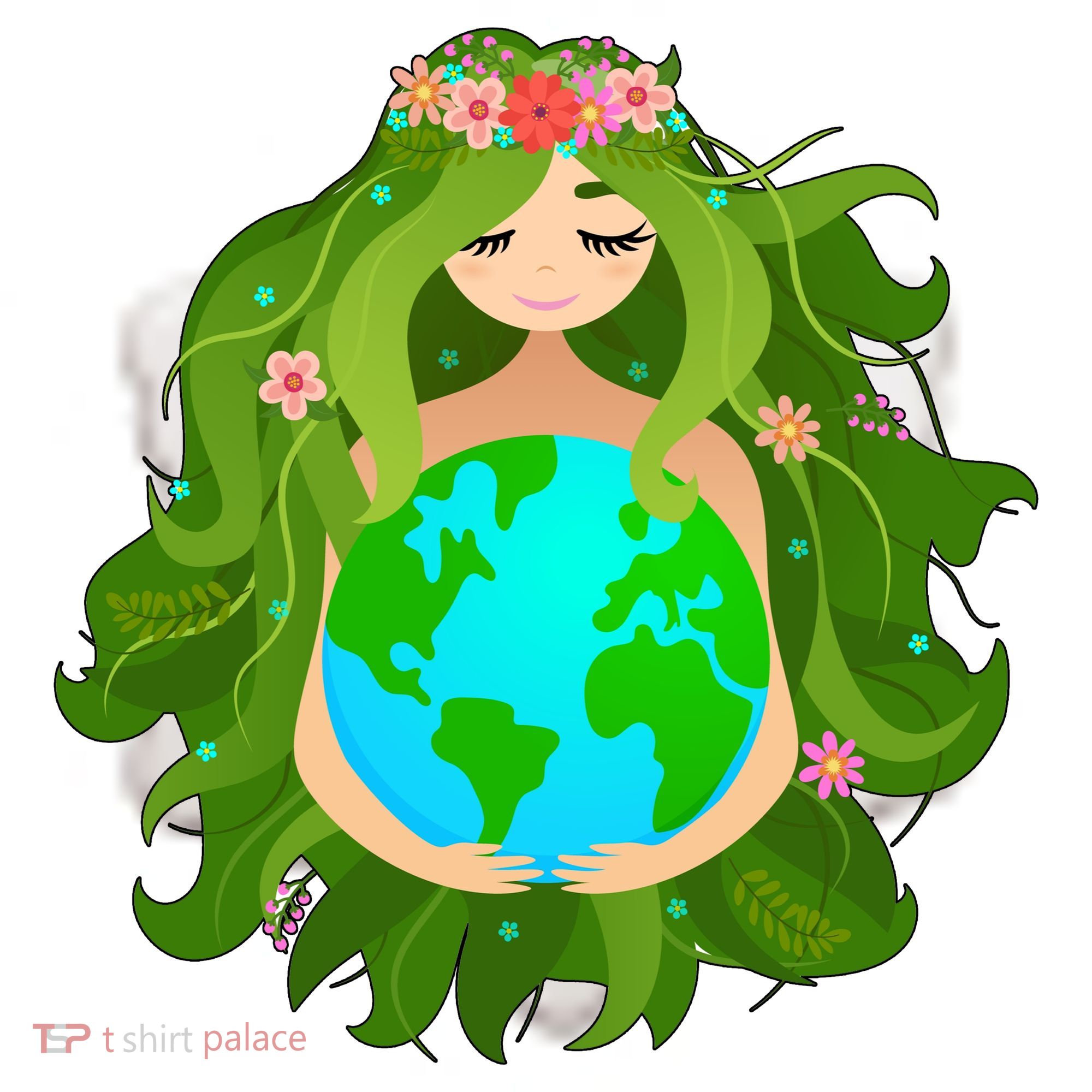 Mother Gaia Earth World Cute Ceramic Ornament