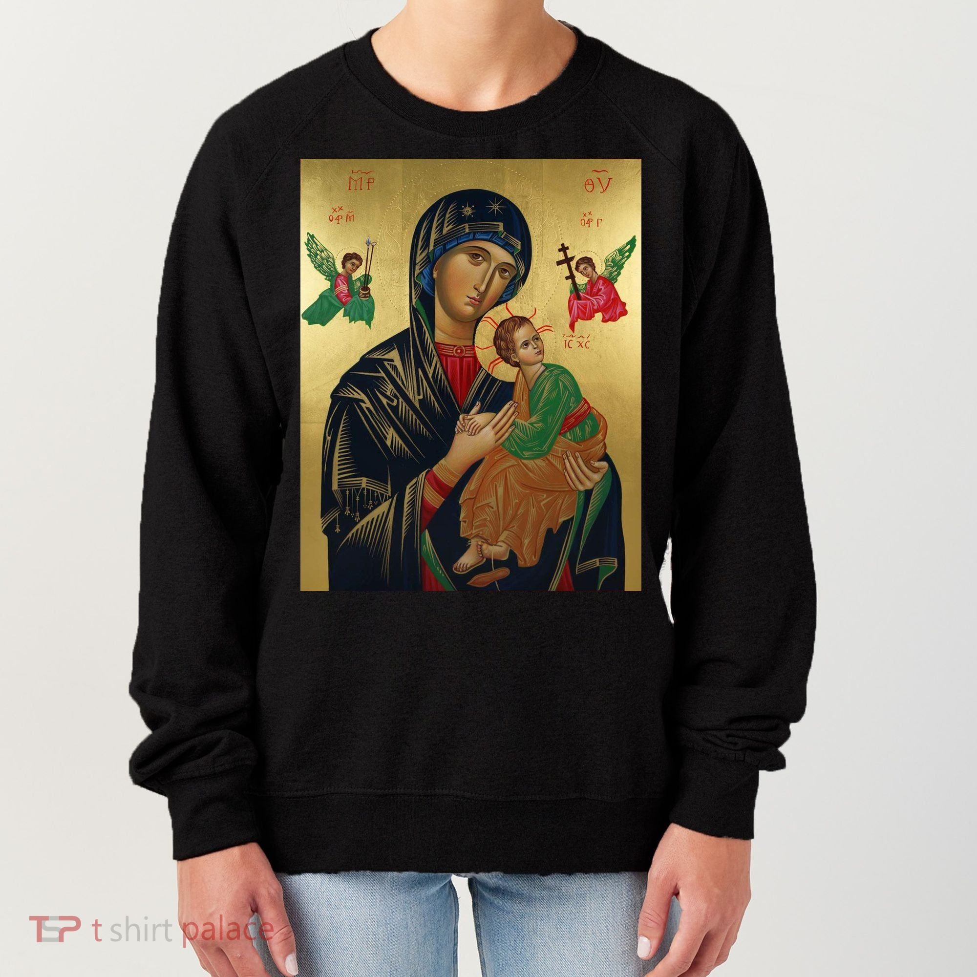 Mother Mary And Jesus Women's Sweatshirt