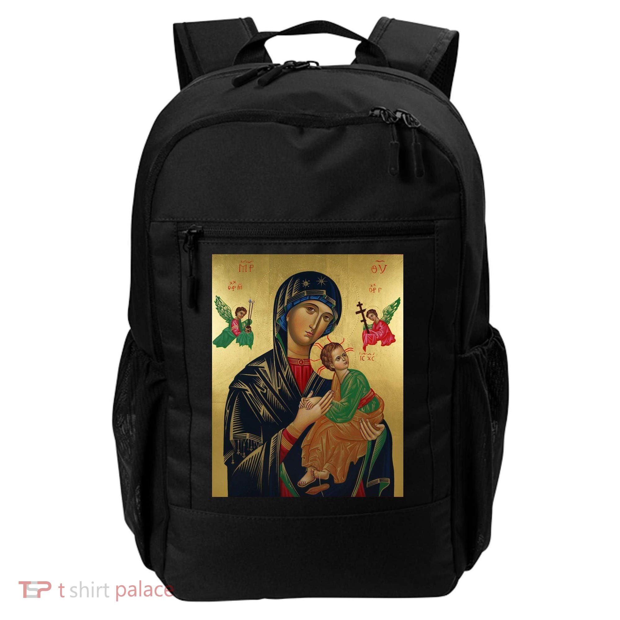 Mother Mary And Jesus Backpack