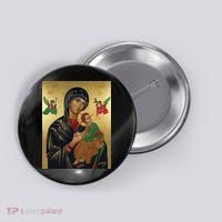 Mother Mary And Jesus Button thumb 0