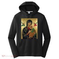 Mother Mary And Jesus Performance Fleece Hoodie thumb 0