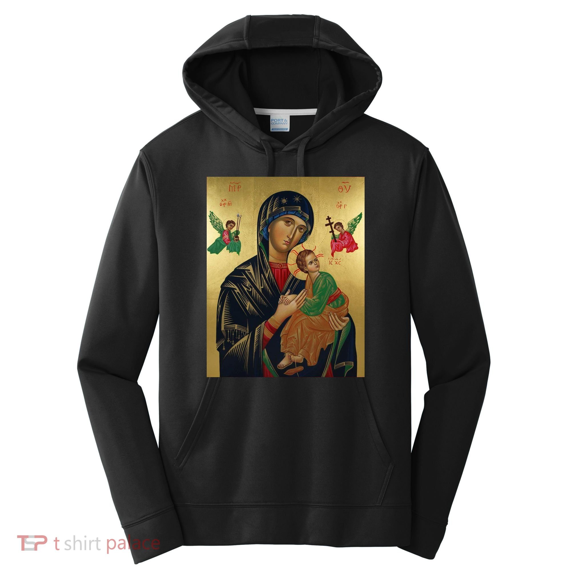 Mother Mary And Jesus Performance Fleece Hoodie
