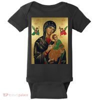 Mother Mary And Jesus Baby Bodysuit thumb 0