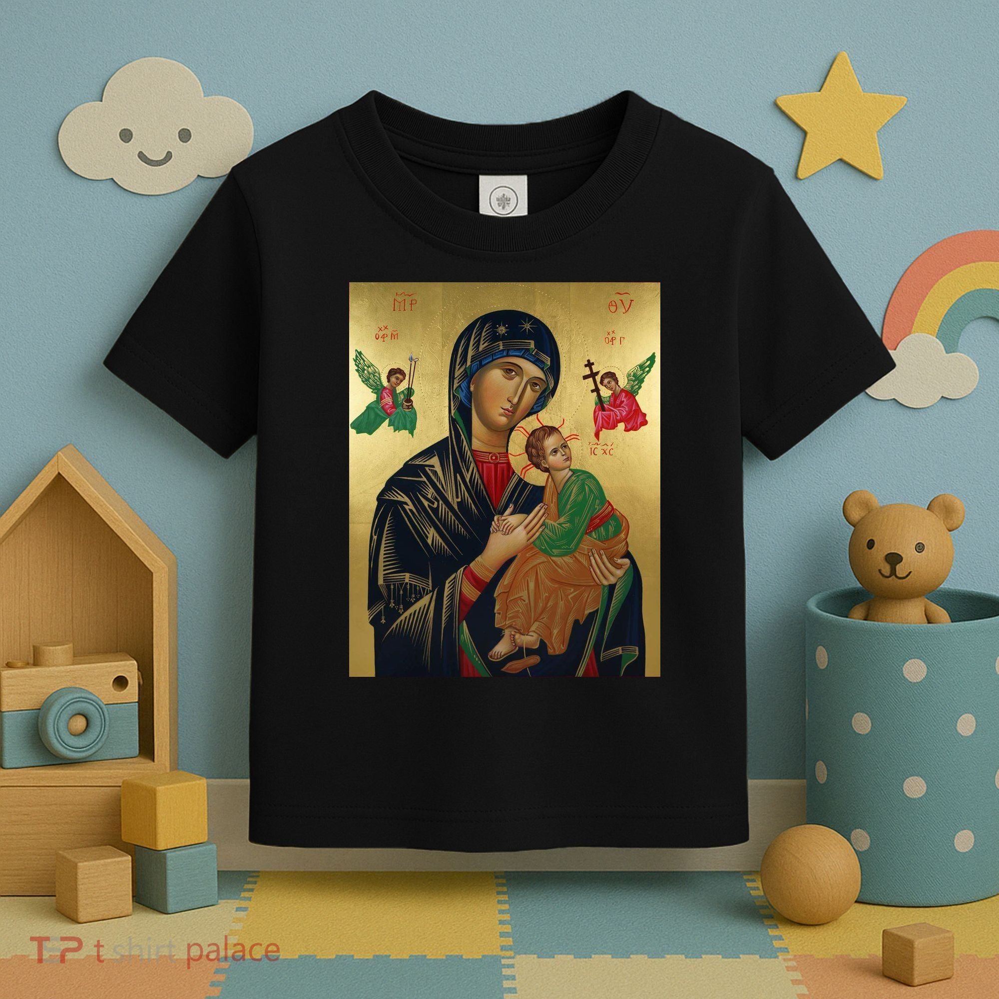 Mother Mary And Jesus Toddler T-Shirt