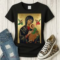 Mother Mary And Jesus Women's T-Shirt thumb 3