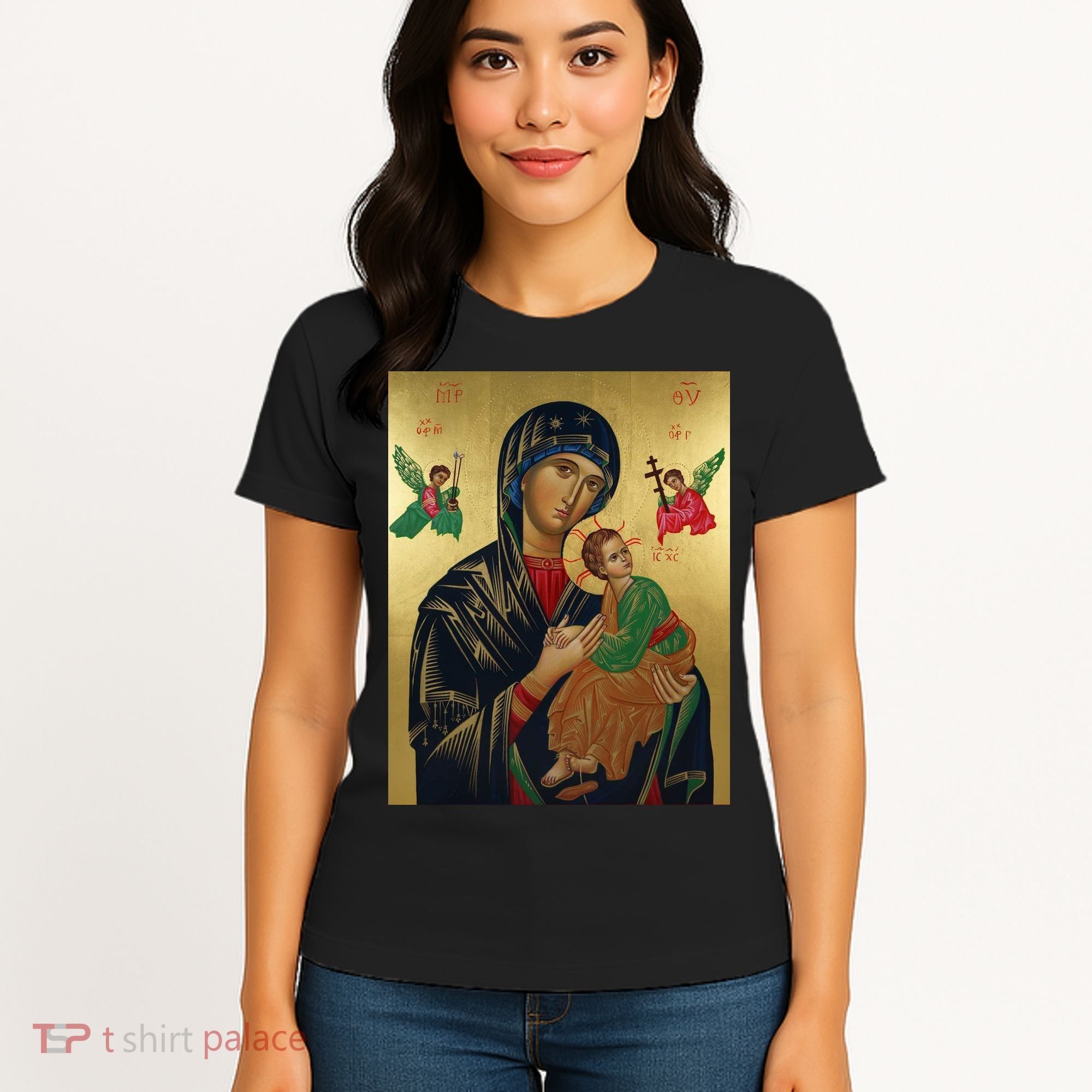 Mother Mary And Jesus Women's T-Shirt
