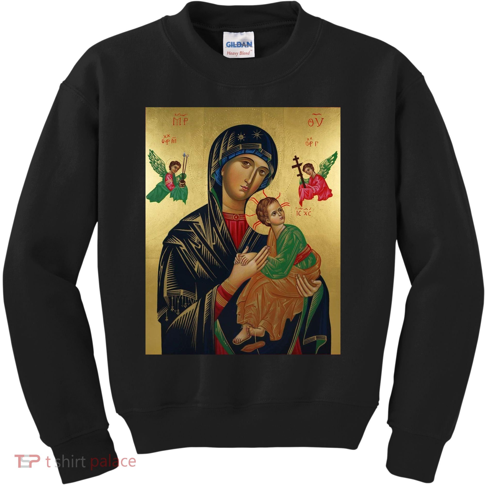 Mother Mary And Jesus Kids Sweatshirt