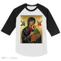 Mother Mary And Jesus Kids Colorblock Raglan Jersey thumb 0