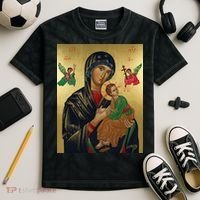 Mother Mary And Jesus Kids Tie-Dye T-Shirt thumb 2