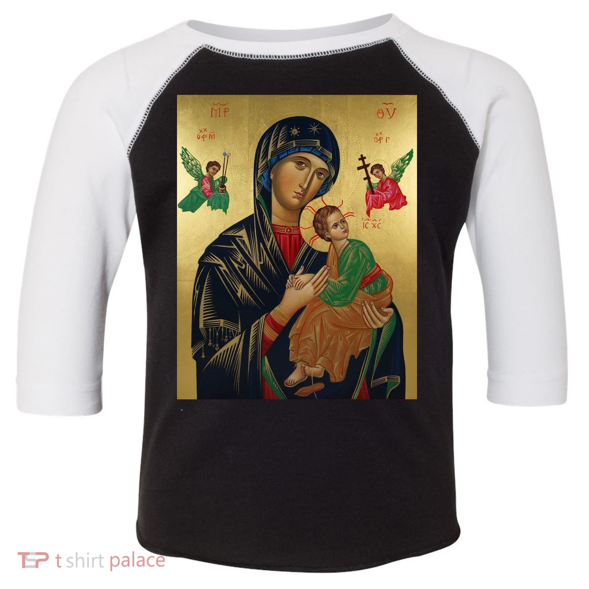 Mother Mary And Jesus Toddler Fine Jersey T-Shirt