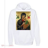 Mother Mary And Jesus Comfort Colors Garment-Dyed Hooded Sweatshirt thumb 0