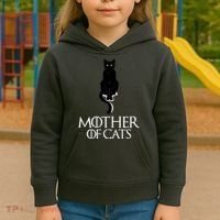 Mother of Cats Funny Cat Lover Kids Hoodie thumb 3