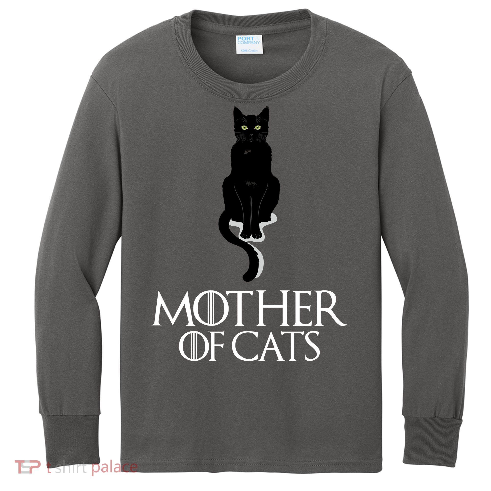 Mother of Cats Funny Cat Lover Kids Long Sleeve Shirt