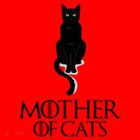 Mother of Cats Funny Cat Lover Santa Hat thumb 1