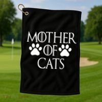 Mother Of Cats Meme Golf Towel thumb 1