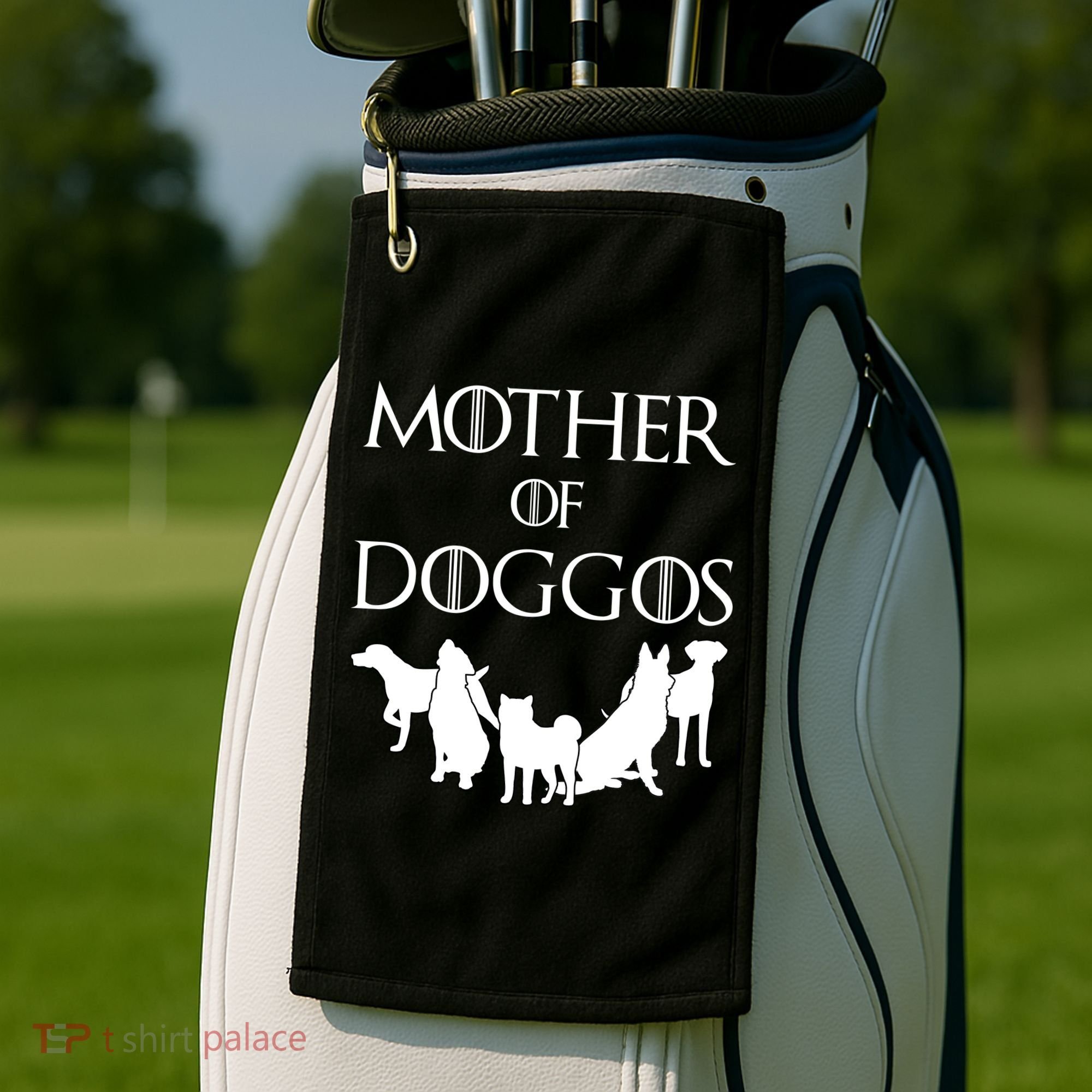 Mother Of Doggos Dog Mom Golf Towel