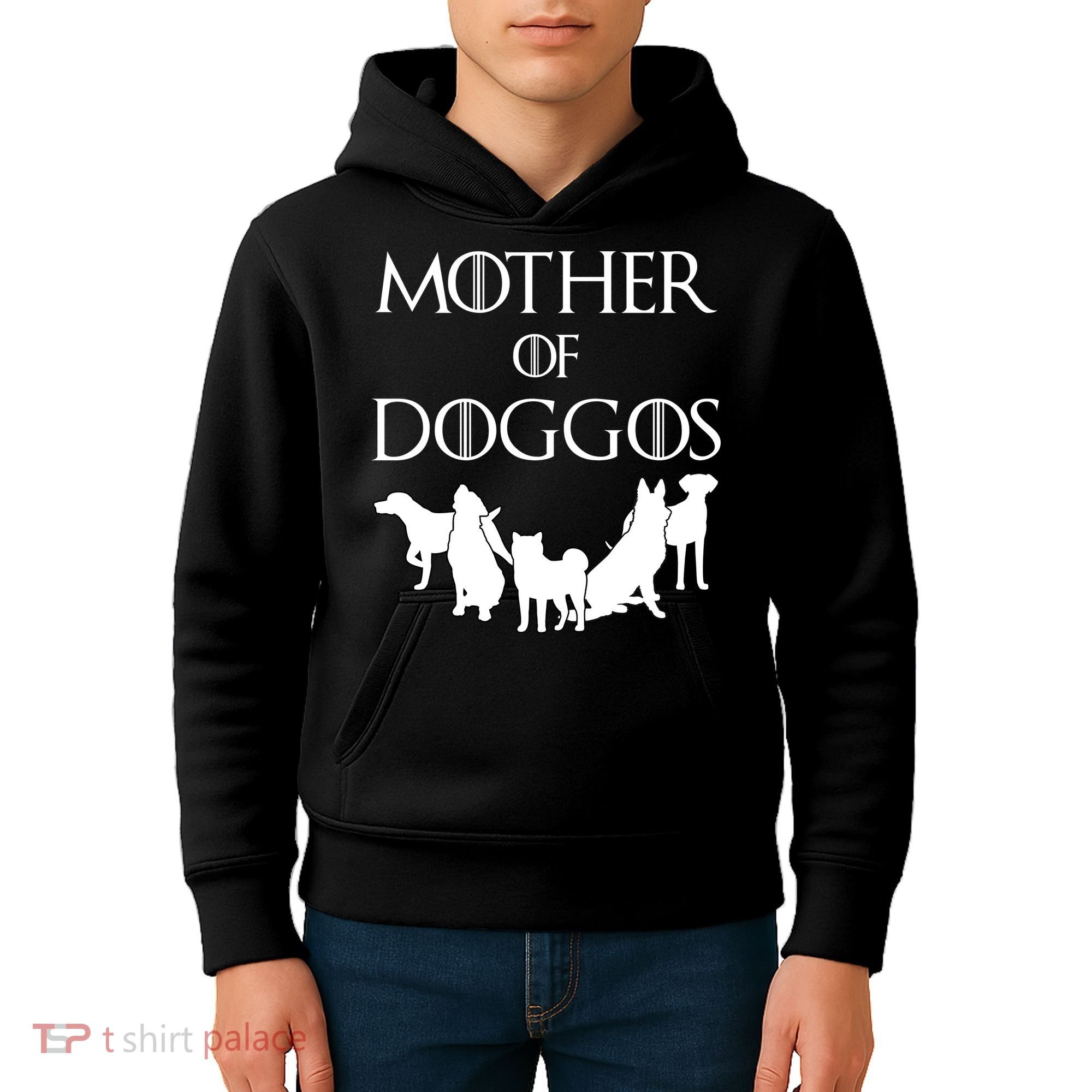 Mother Of Doggos Dog Mom Kids Hoodie