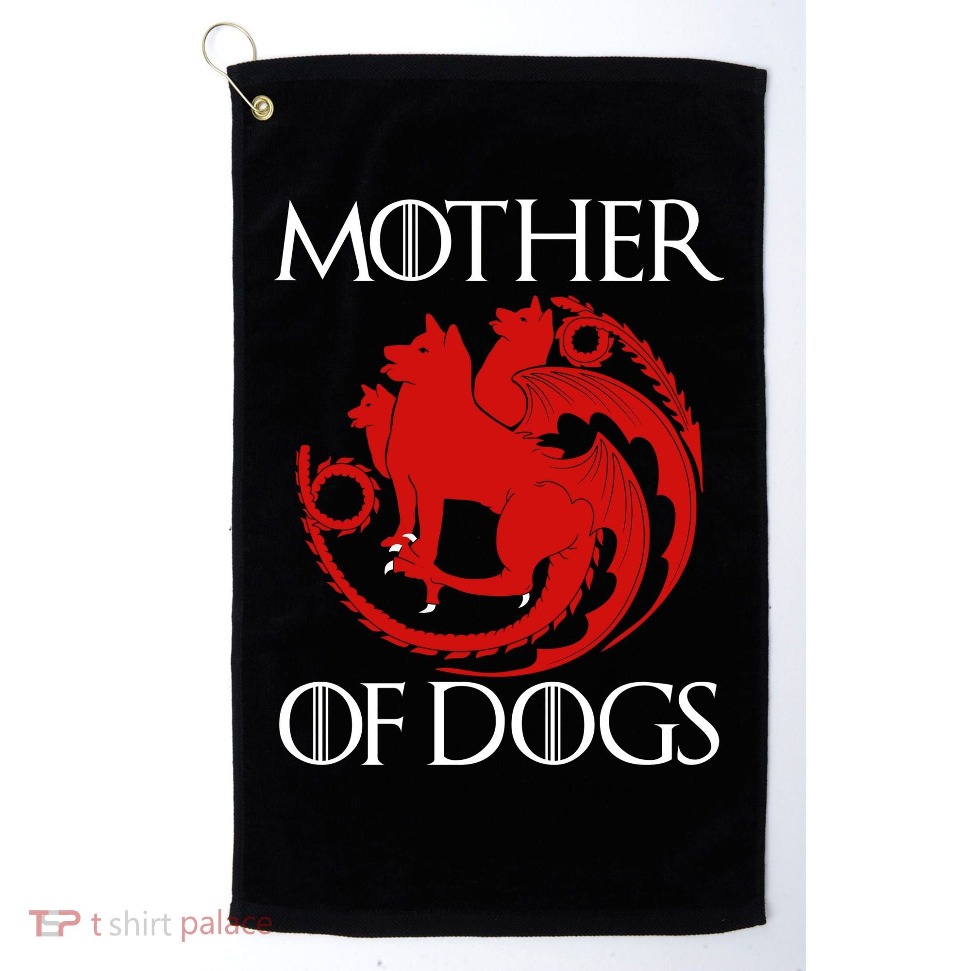 Mother Of Dogs Emblem Golf Towel