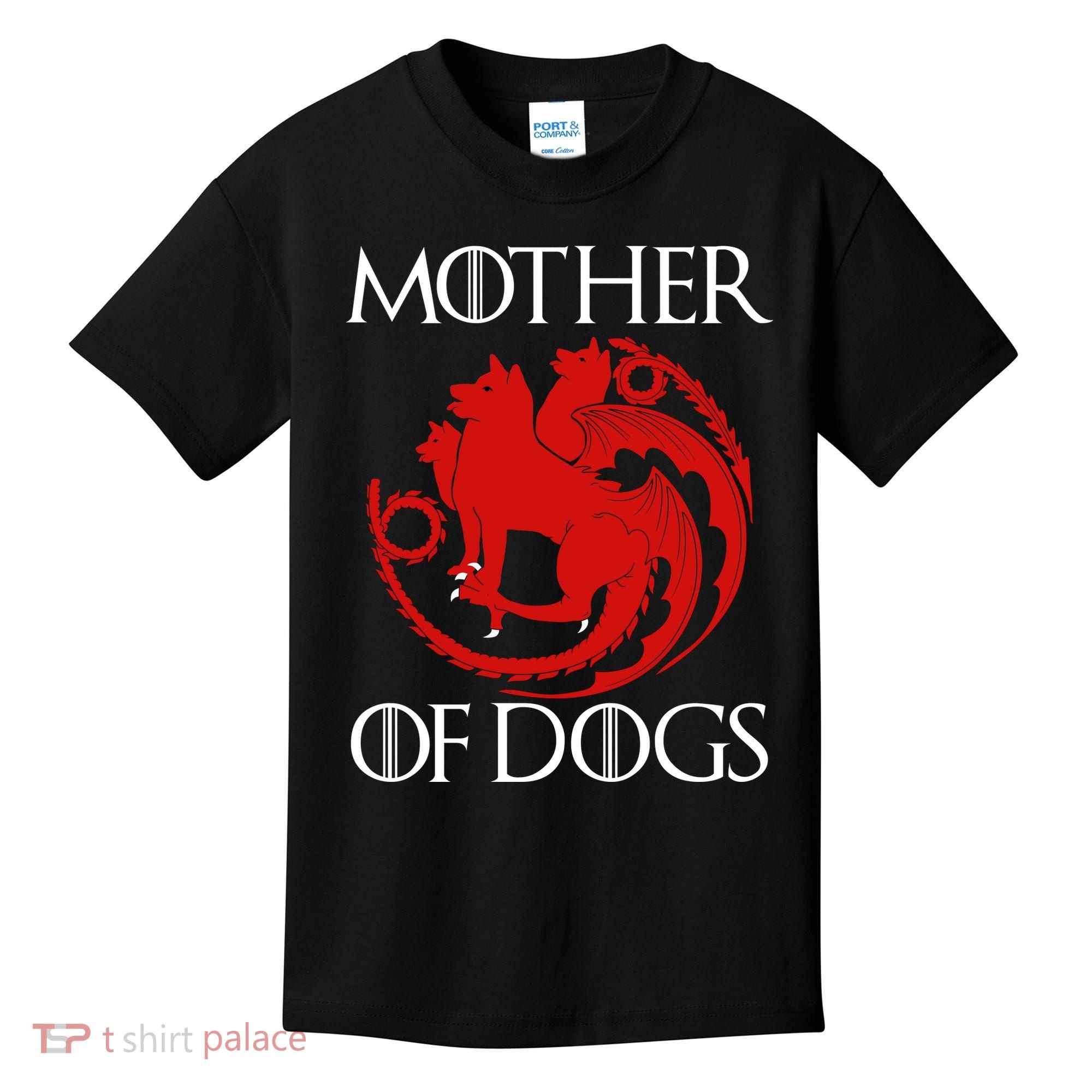Mother Of Dogs Emblem Kids T-Shirt