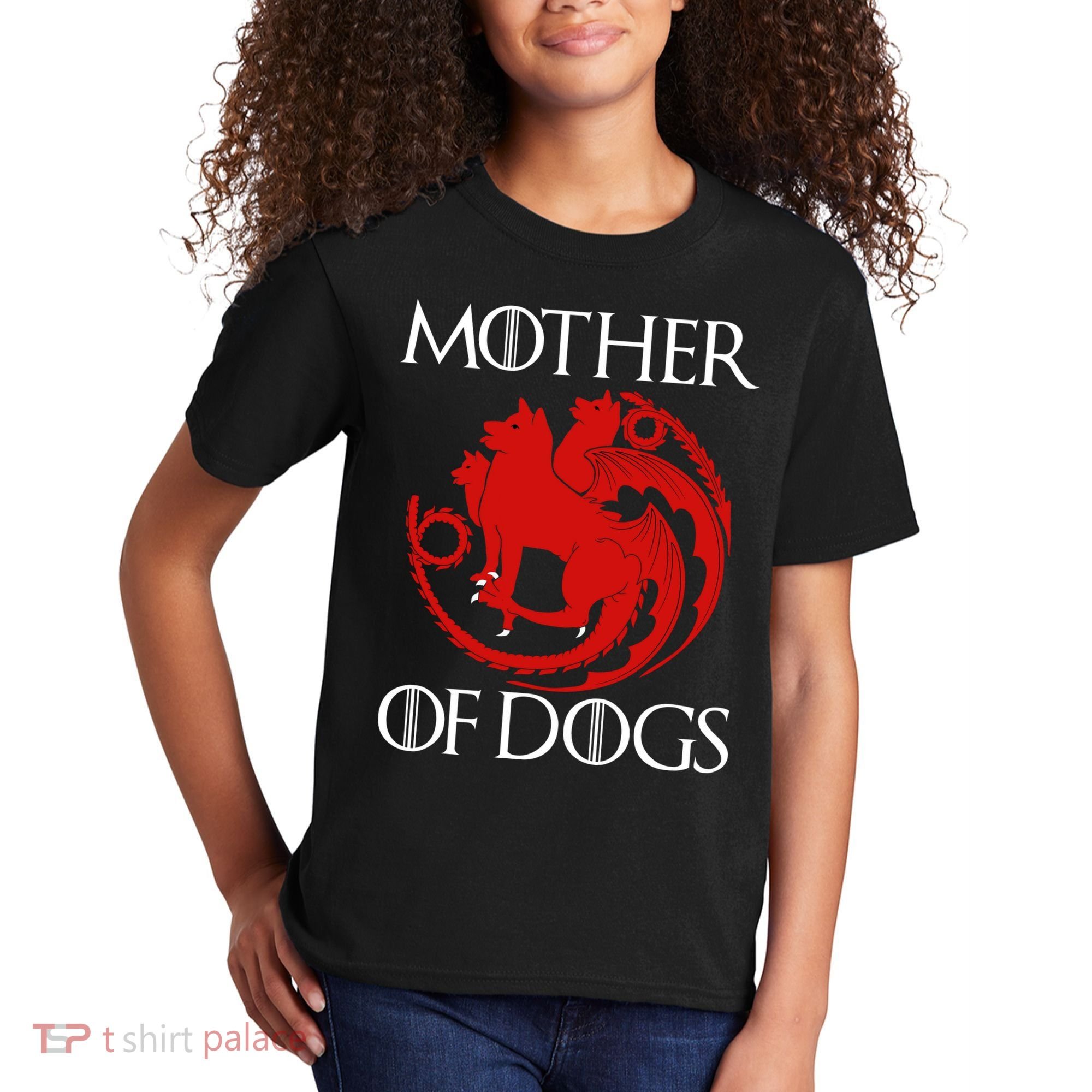 Mother Of Dogs Emblem Kids T-Shirt