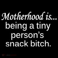 Motherhood Is Being A Tiny Person's Snack Ornament thumb 1