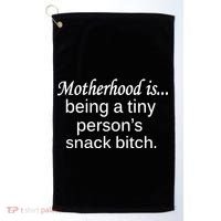 Motherhood Is Being A Tiny Person's Snack Golf Towel thumb 0