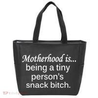 Motherhood Is Being A Tiny Person's Snack Tote Bag thumb 0
