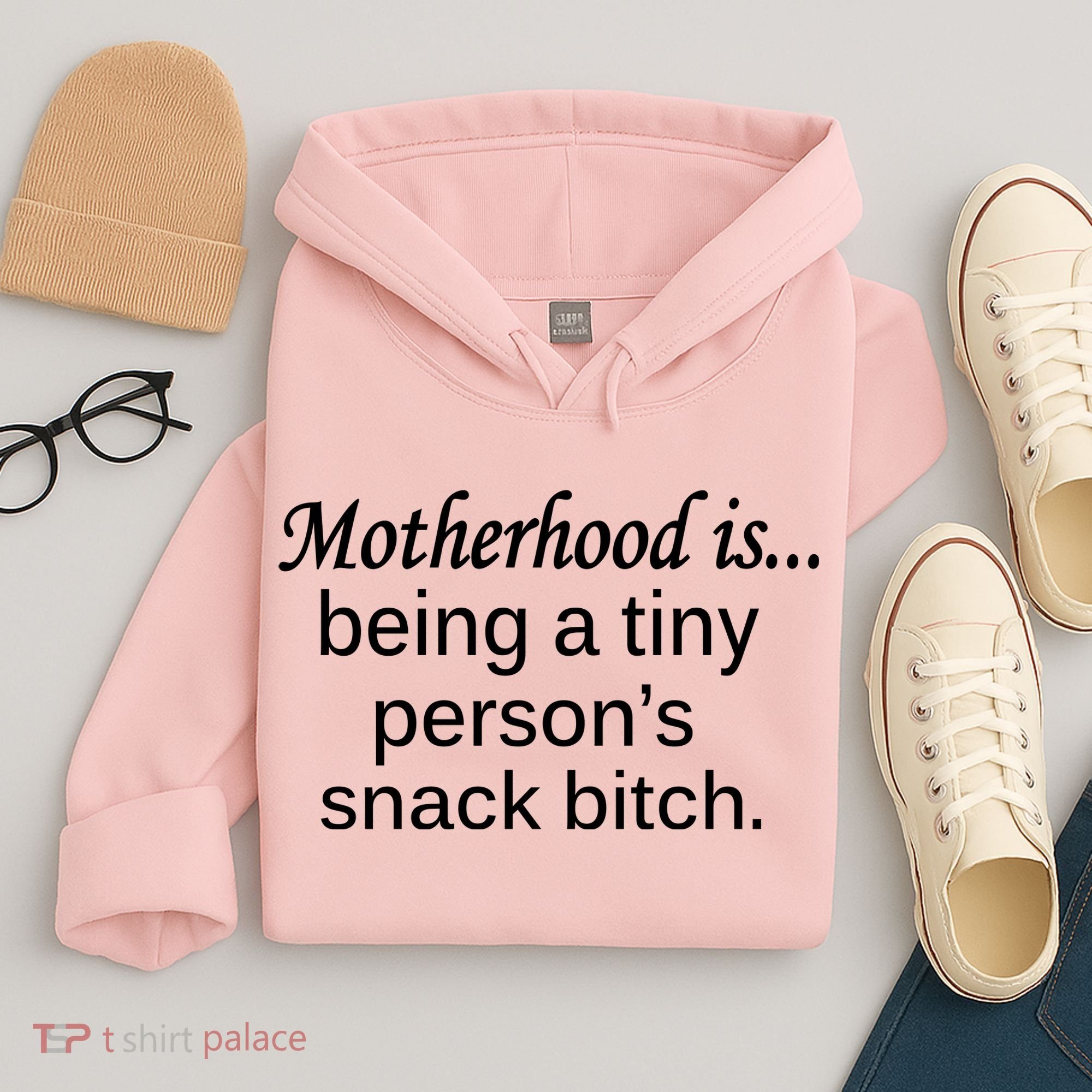 Motherhood Is Being A Tiny Person's Snack Hoodie