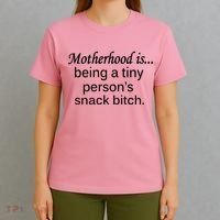 Motherhood Is Being A Tiny Person's Snack T-Shirt thumb 4