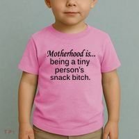 Motherhood Is Being A Tiny Person's Snack Toddler T-Shirt thumb 2