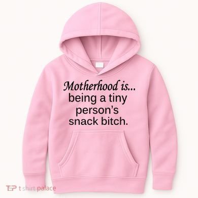 Motherhood Is Being A Tiny Person's Snack Kids Hoodie