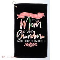 Mother's Day I Have Two Title Mom And Grandma Golf Towel thumb 0