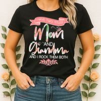 Mother's Day I Have Two Title Mom And Grandma Women's T-Shirt thumb 2