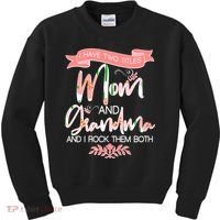 Mother's Day I Have Two Title Mom And Grandma Kids Sweatshirt thumb 0