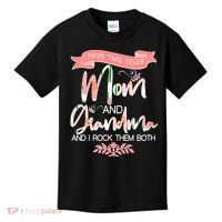 Mother's Day I Have Two Title Mom And Grandma Kids T-Shirt thumb 0