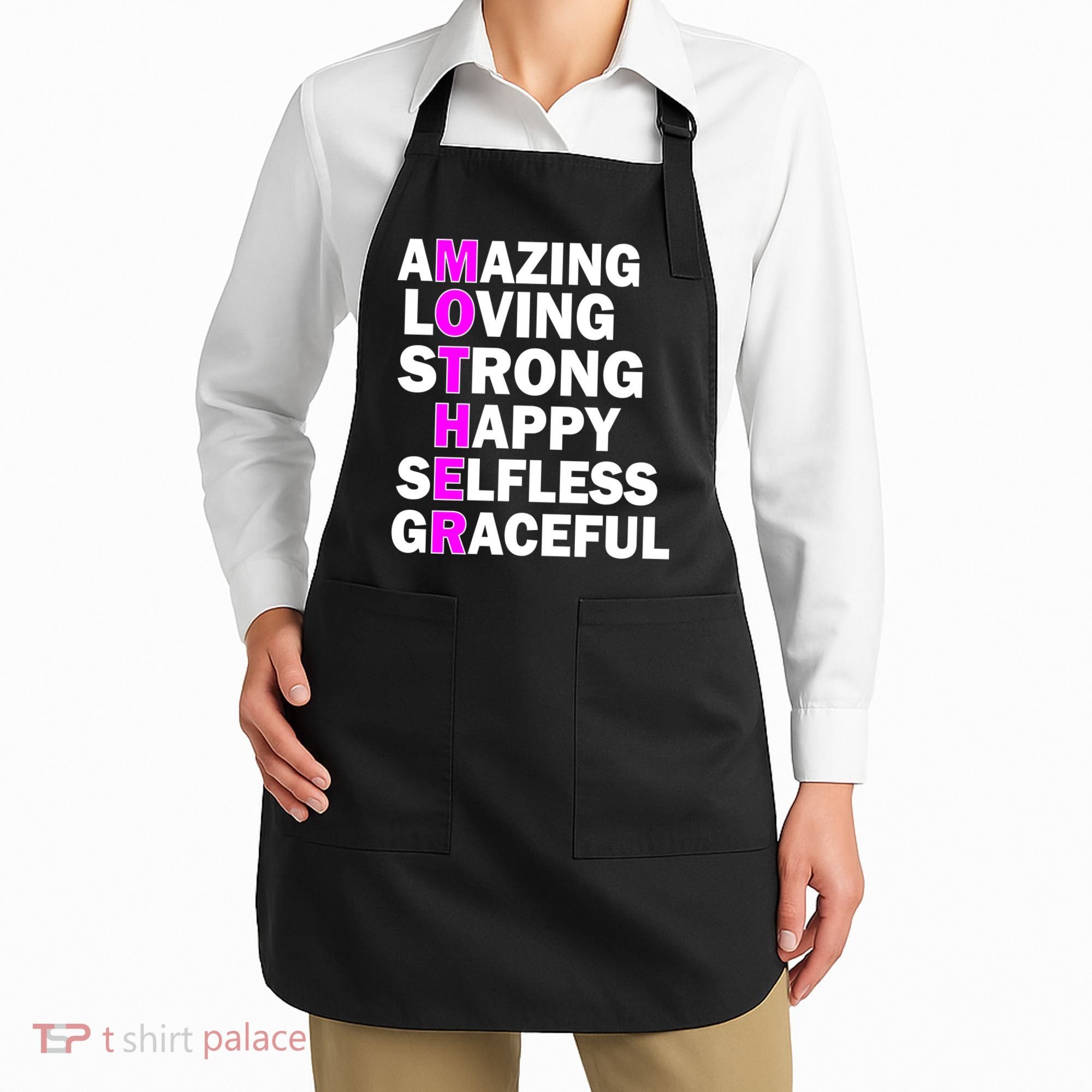 Mother's Day Quote Amazing Loving Strong Happy Apron