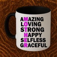 Mother's Day Quote Amazing Loving Strong Happy Coffee Mug thumb 2