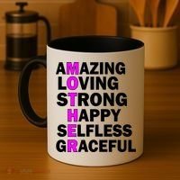 Mother's Day Quote Amazing Loving Strong Happy Coffee Mug thumb 4