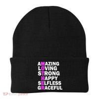 Mother's Day Quote Amazing Loving Strong Happy Beanie thumb 0