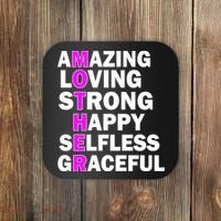 Mother's Day Quote Amazing Loving Strong Happy Coaster thumb 0